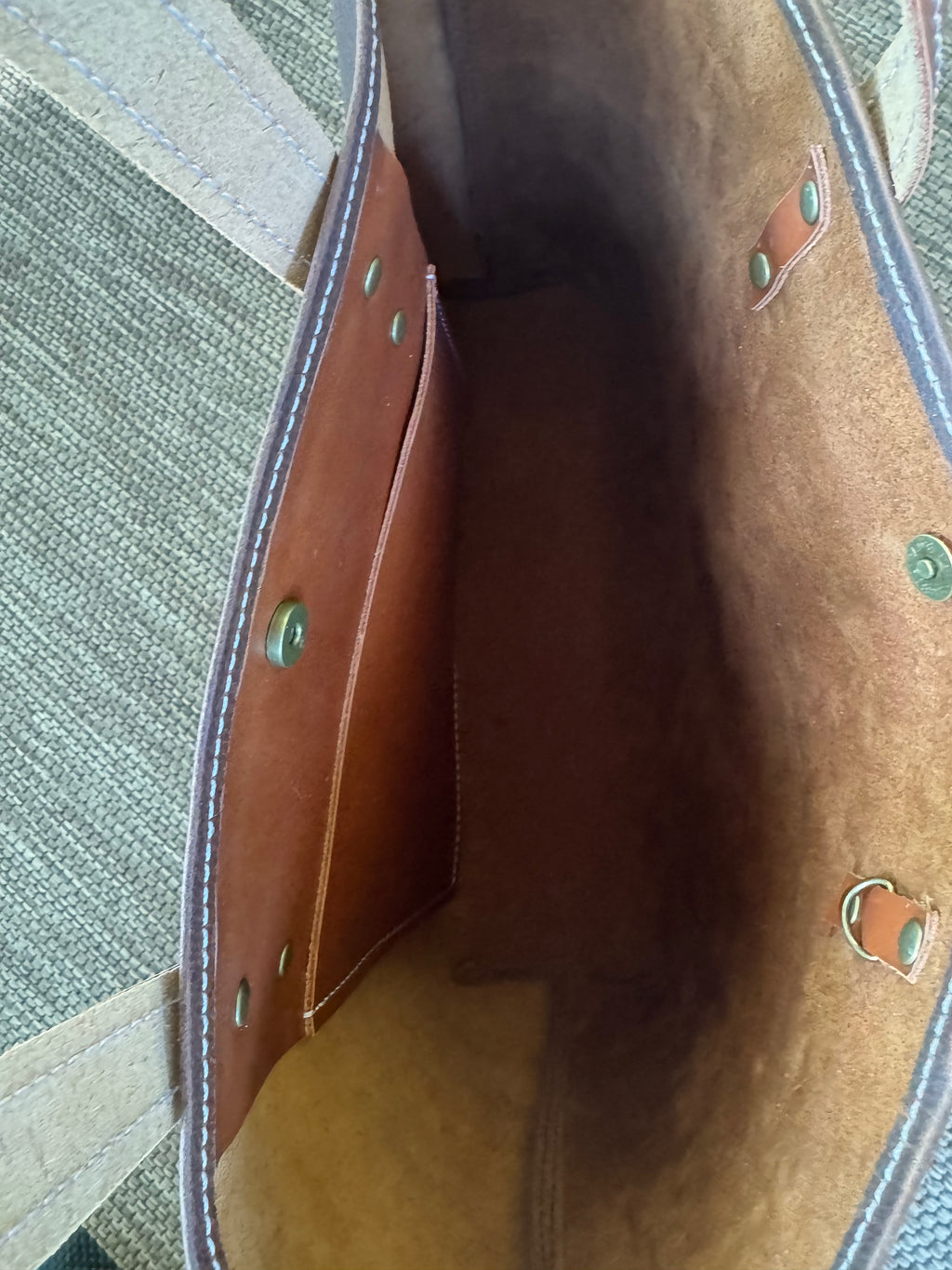 Leather tote