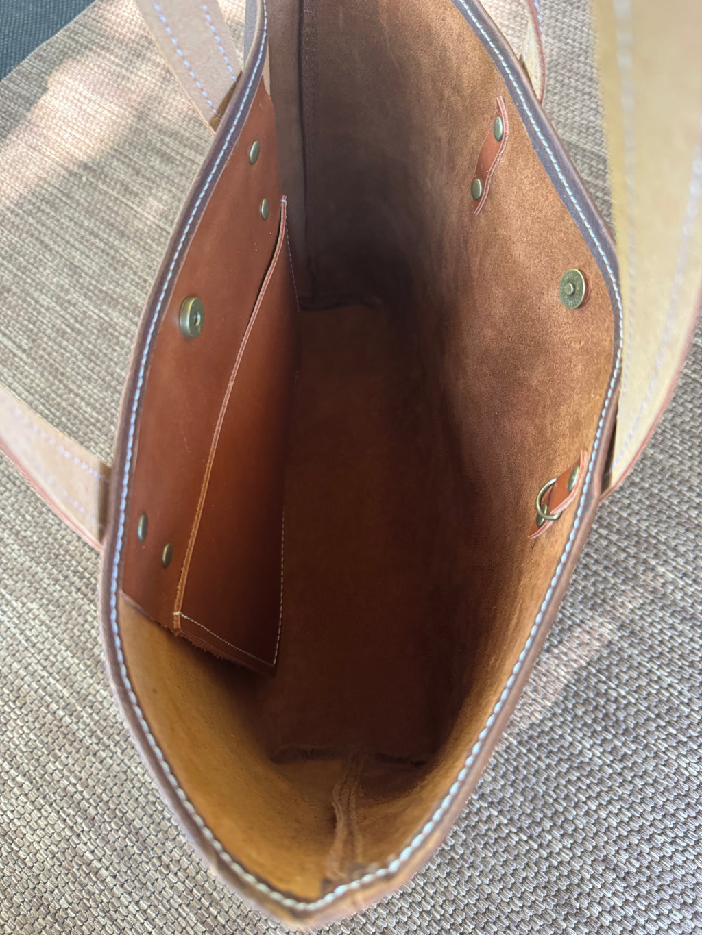 Leather tote