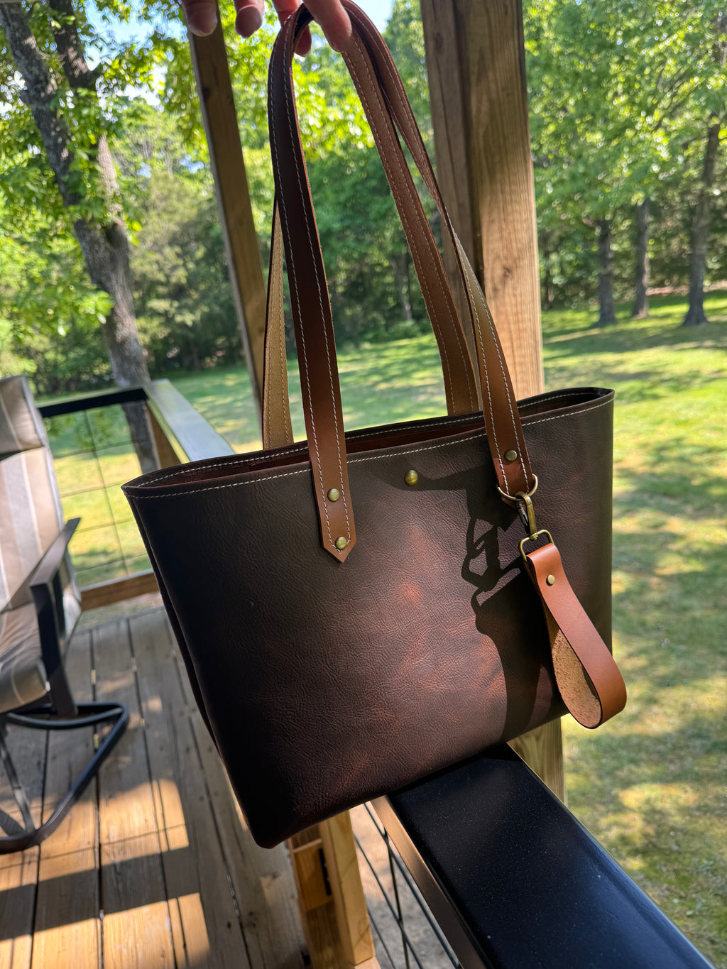 Leather tote