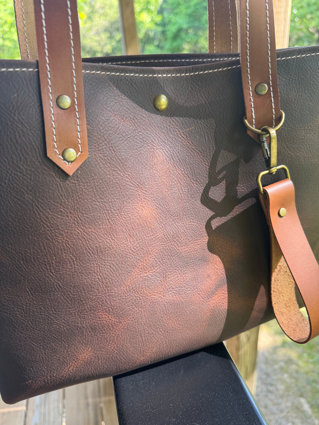 Leather tote