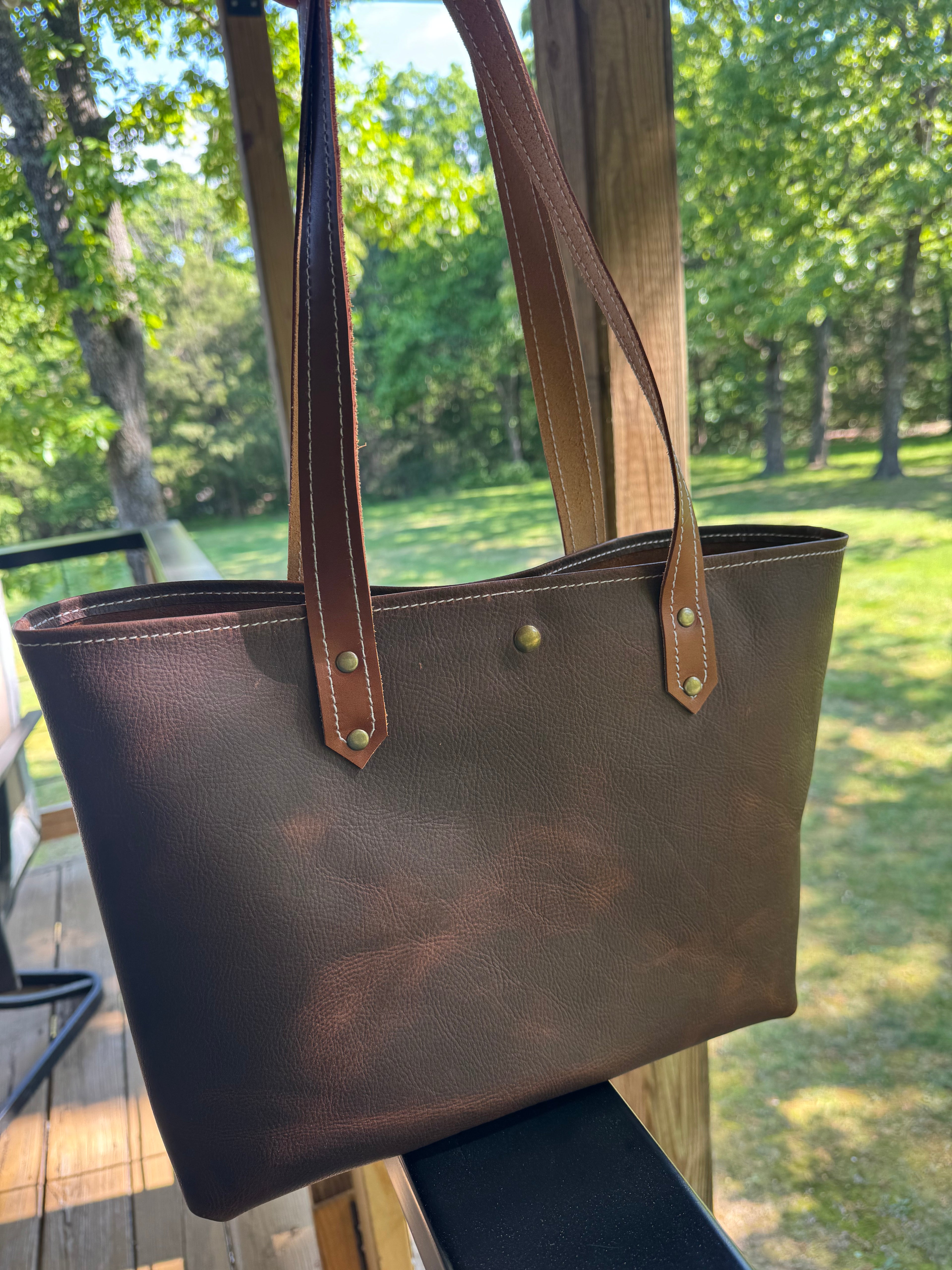 Leather tote