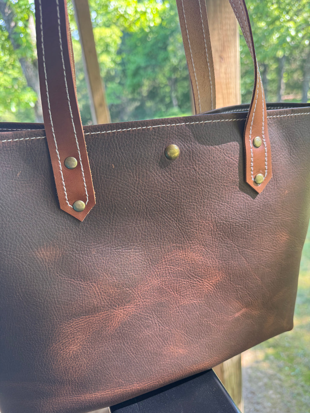 Leather tote