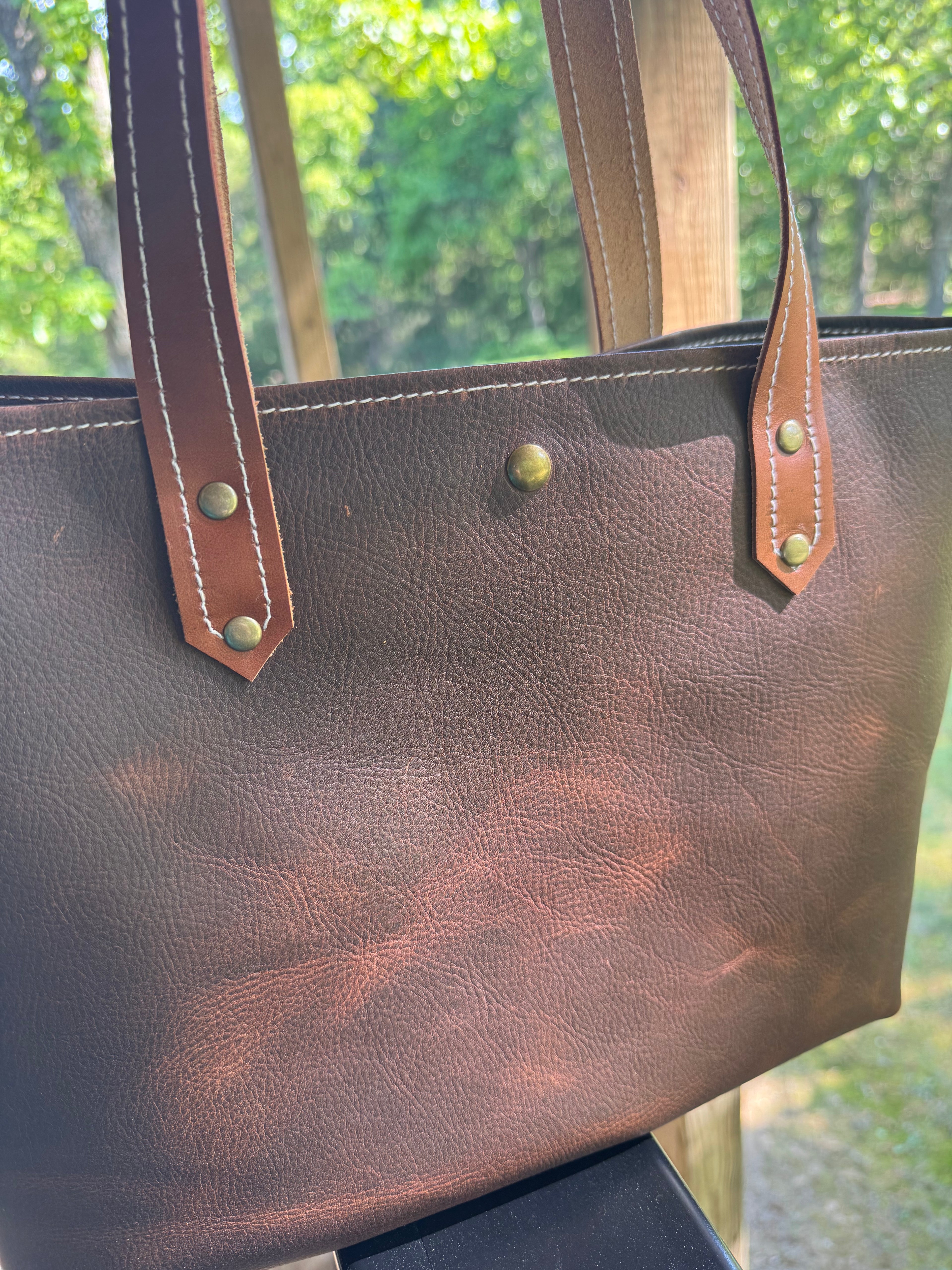 Leather tote