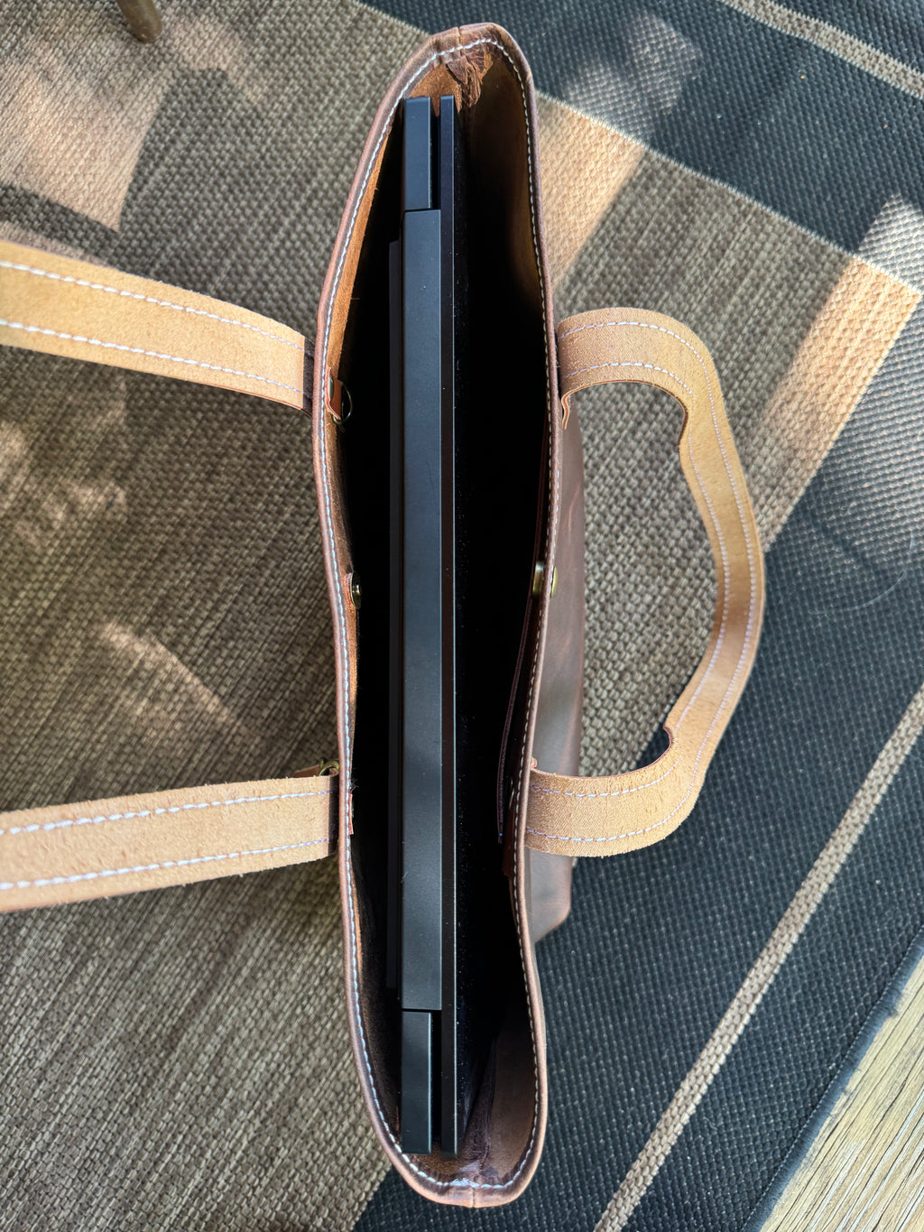 Leather tote