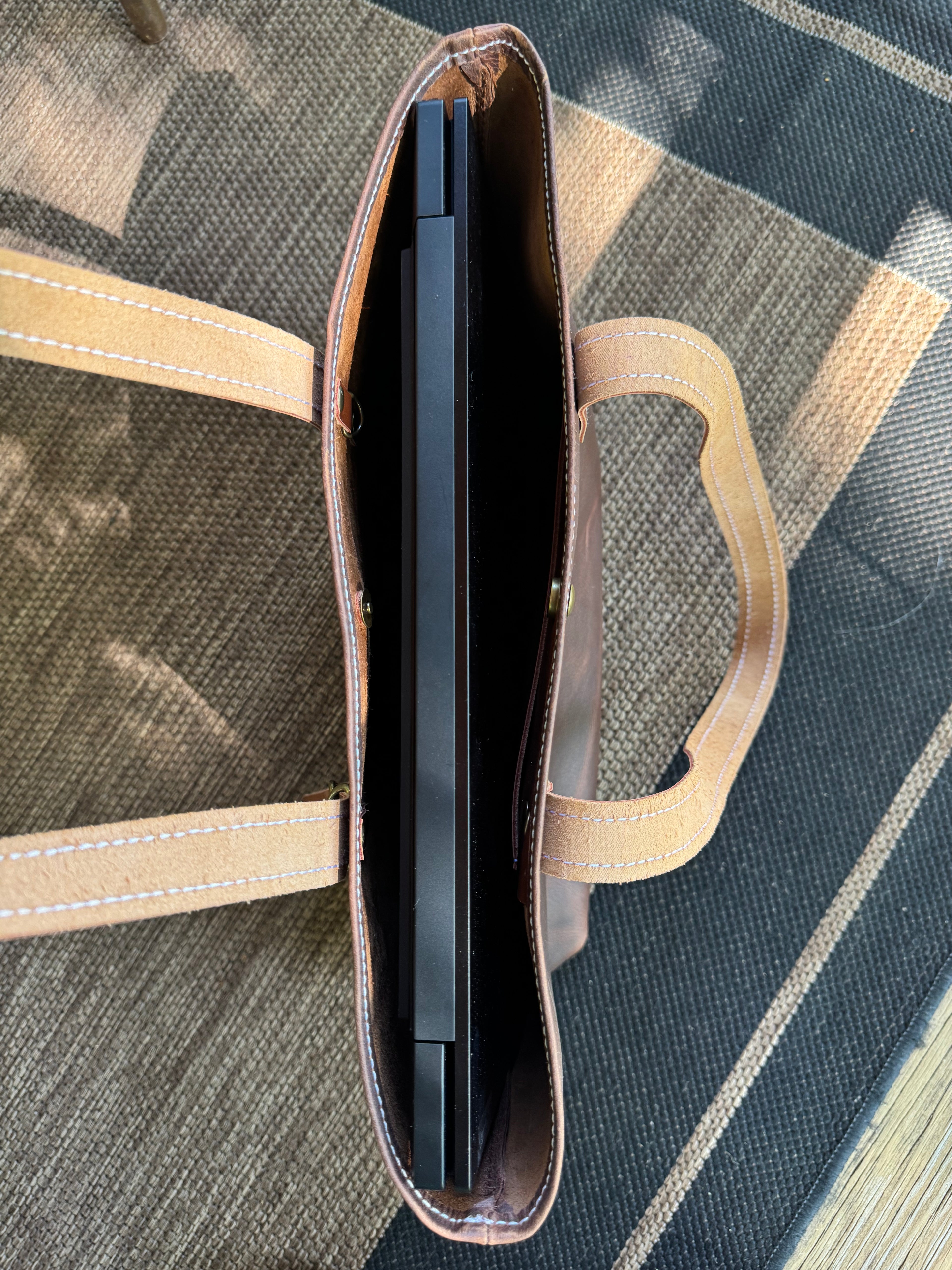 Leather tote